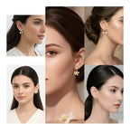 Women's Gold-Plated Minimal Stud Earrings Collection – Elegant Western Casual Jewellery