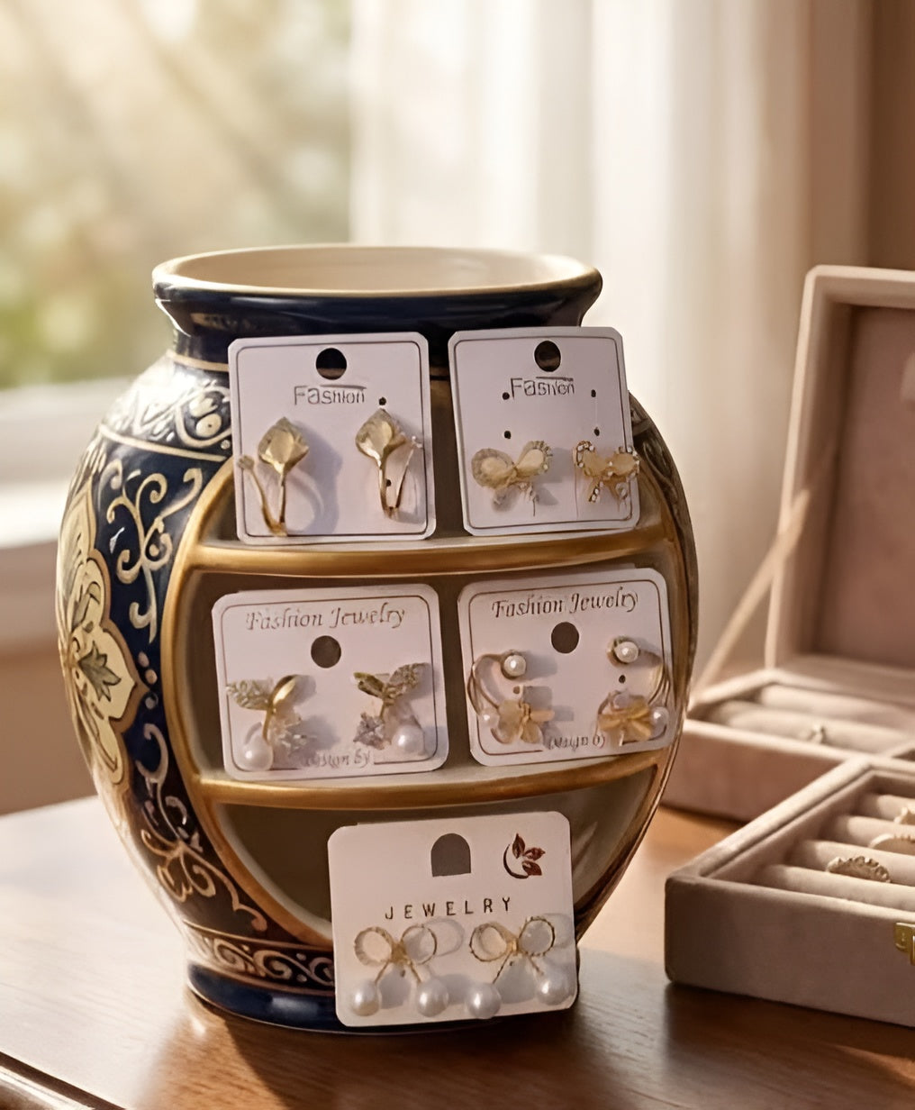 Women's Gold-Plated Minimal Stud Earrings Collection – Elegant Western Casual Jewellery