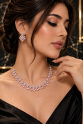 Women's Gold-Plated Filigree Necklace and Earrings Jewellery Set – Minimal Ethnic Party Wear