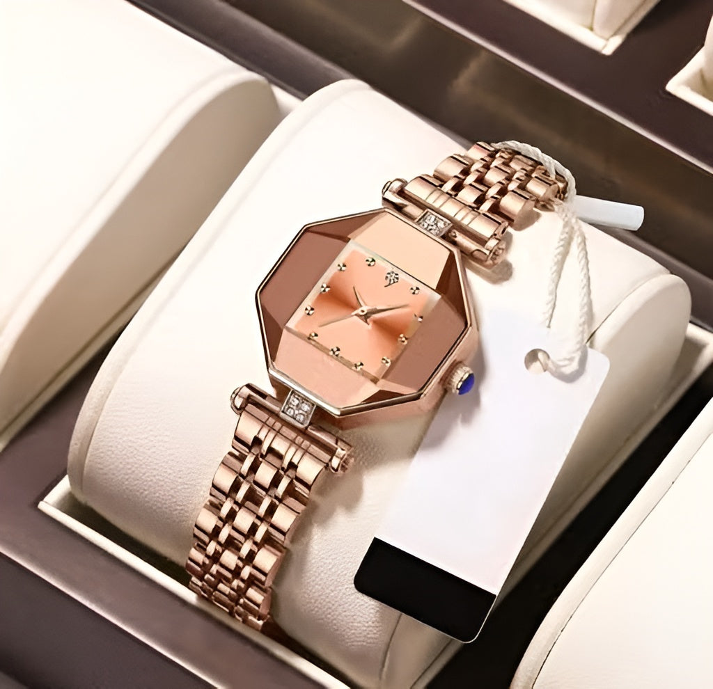 Jewelleza Rose Gold Analog Watch for Women – Elegant Casual Style